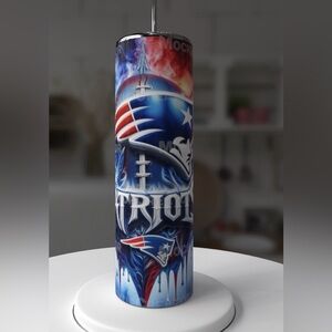 Patriot’s NFL 20 oz stainless steel tumbler m,w/slide lid,sealed straw NWT